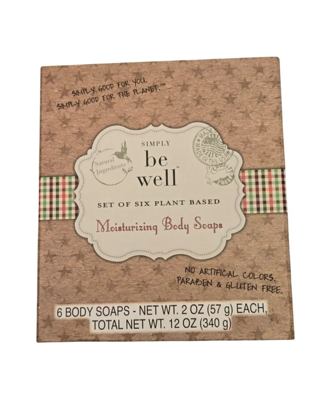 Simply Be Well‎ Plant Based Moisturizing Body Soaps Set Of 6